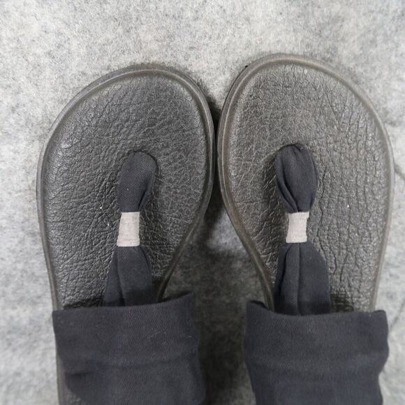 Sanuk Shoes Womens 7 Sandal Yoga Sling Comfort Active Flats Active Black Pull On - Picture 9 of 14